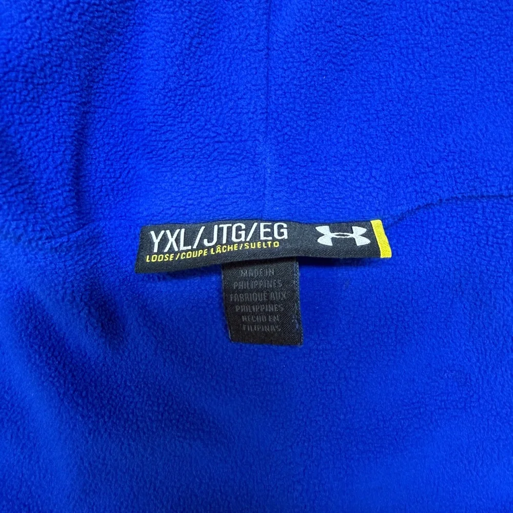 Under Armour Orange Hooded Kids Jacket with Blue Trim